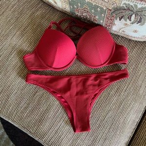 ✅H&M - Red Two Piece Low Raised Bikini!